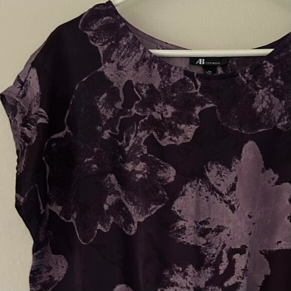 Vintage AB Studio Peplum top Floral dolman sleeves  whimsigoth fairy Y2K goth M - Picture 2 of 11